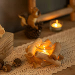 Nature-inspired tealight holder made from driftwood for your home