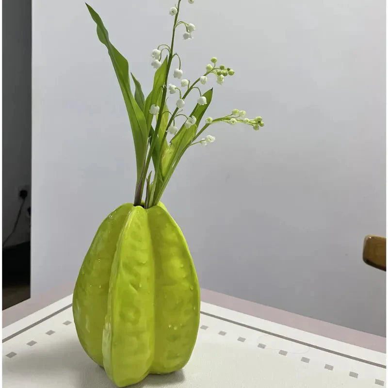 Unique Decorative Carambola Ceramic Vase