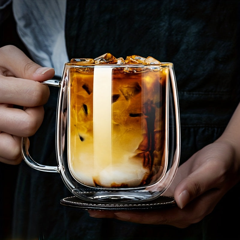Elegant Borosilicate Glass Insulated Mug – Heat-Resistant & Stylish