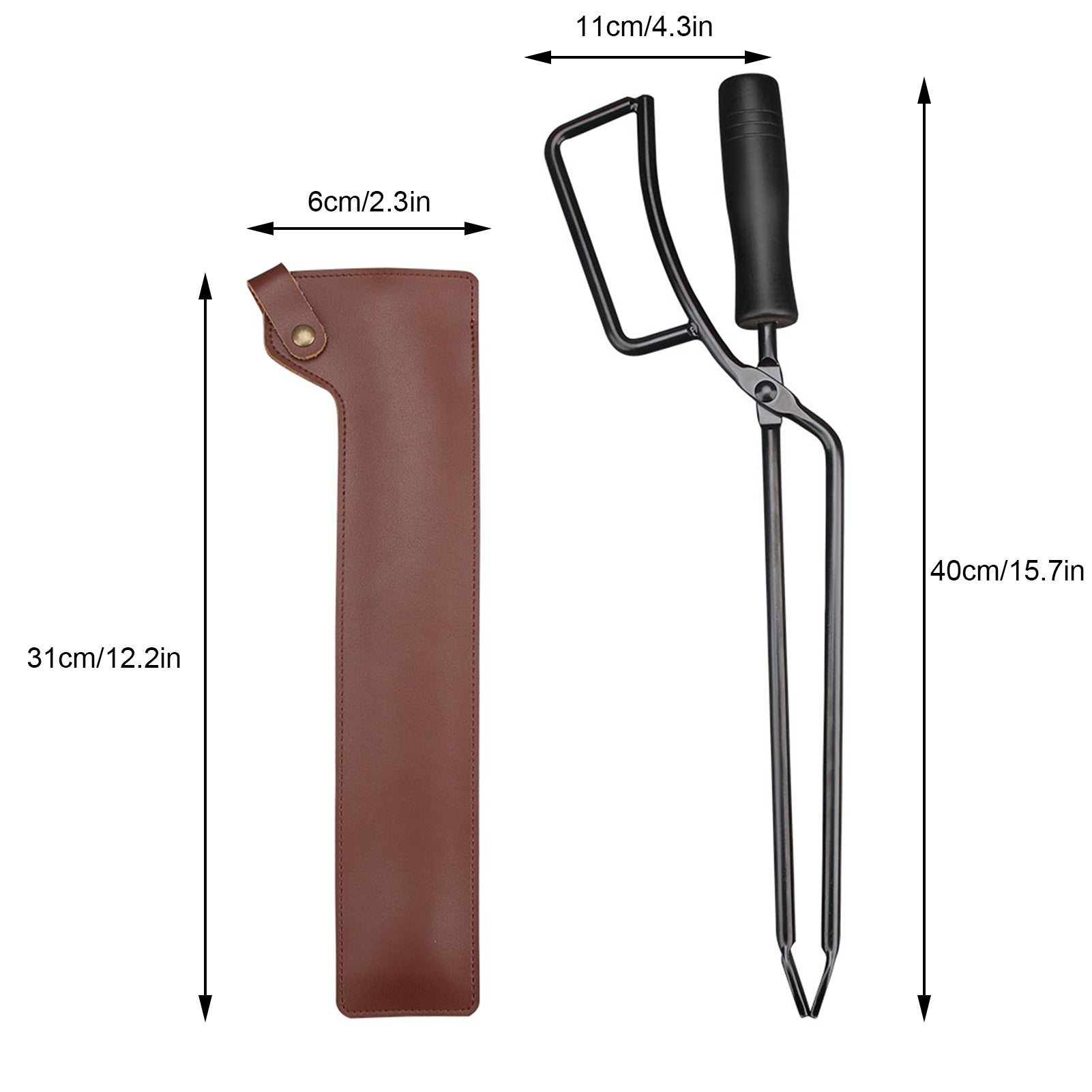 Robuste BBQ Zange für müheloses Grillen und Holzmanagement