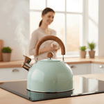 3-Quart Whistling Tea Kettle for Contemporary Kitchens