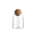 Clear Glass Kitchen Canister with Cork Lid – Airtight