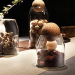 Clear Glass Kitchen Canister with Cork Lid – Airtight