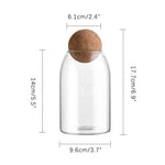 Clear Glass Kitchen Canister with Cork Lid – Airtight