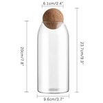Clear Glass Kitchen Canister with Cork Lid – Airtight