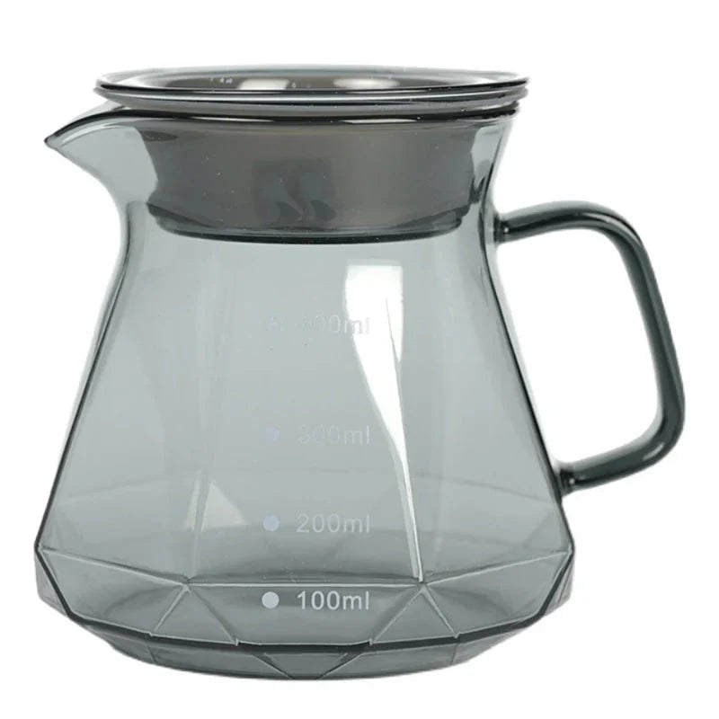 Clear Glass Coffee Maker for Filter Coffee and Teapot