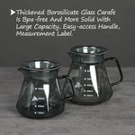 Clear Glass Coffee Maker for Filter Coffee and Teapot