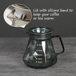 Clear Glass Coffee Maker for Filter Coffee and Teapot