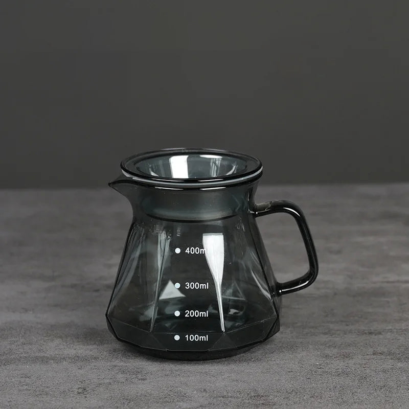 Clear Glass Coffee Maker for Filter Coffee and Teapot