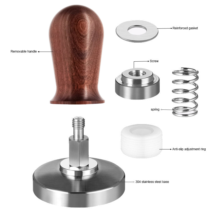 Stainless Steel Coffee Tamping Tool with Adjustable Pressure