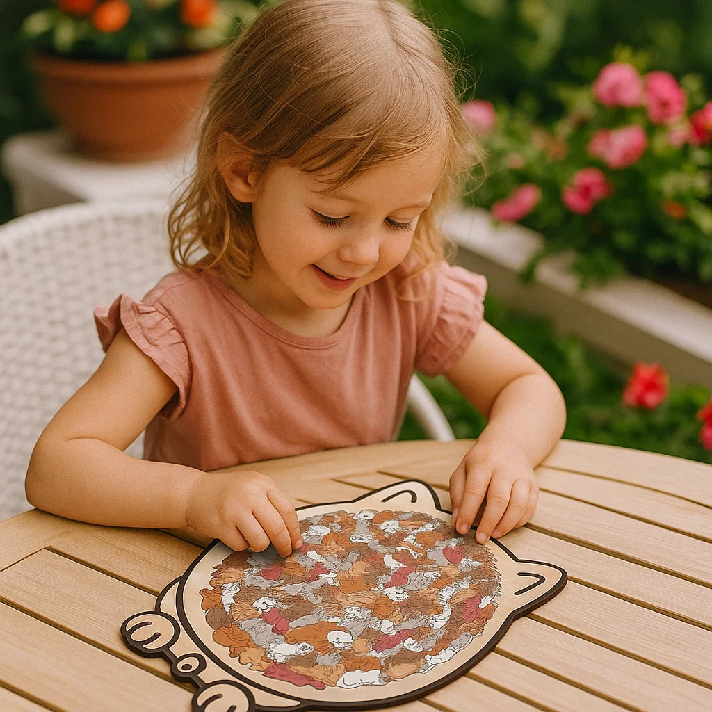 Wooden puzzle for cats