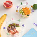 Bunte Krone Dessertschale - Umweltfreundliches Glasdesign