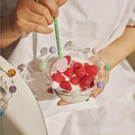 Bunte Krone Dessertschale - Umweltfreundliches Glasdesign