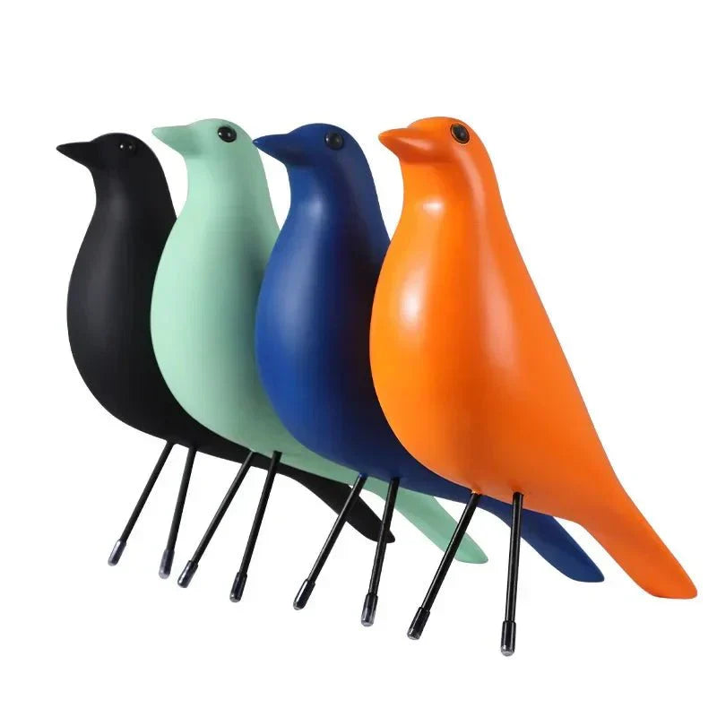 Lebendiges Vogelhaus-Dekoornament aus Kunstharz