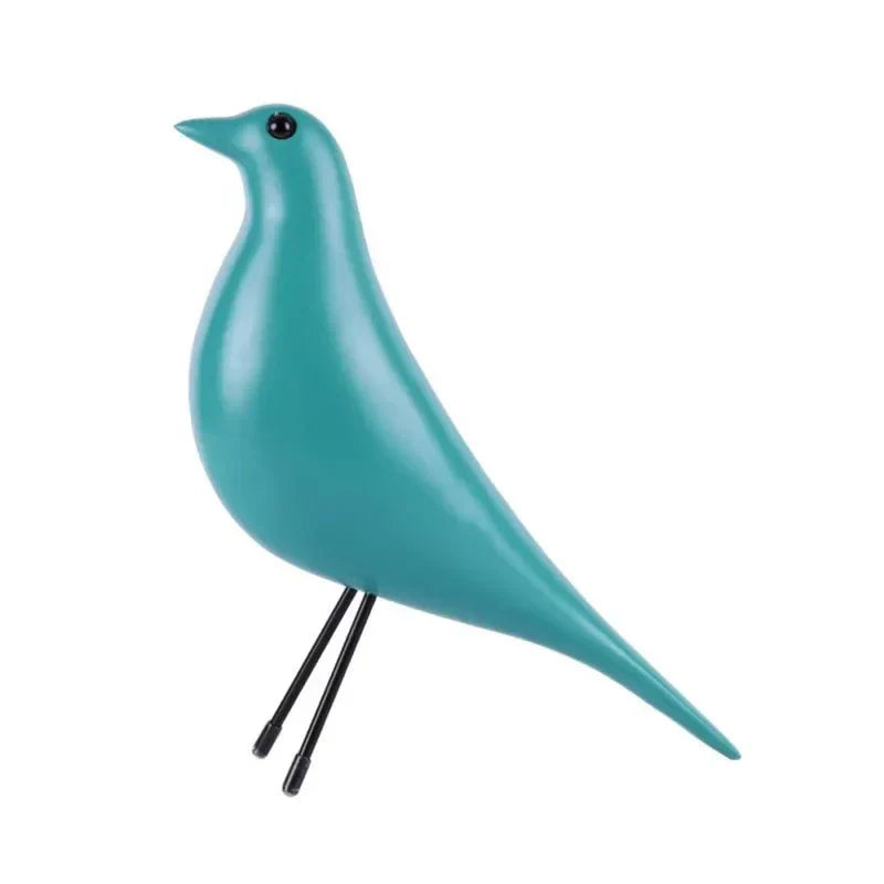 Bunte Vogelhaus Skulptur aus Harz – Dekoratives Ornament
