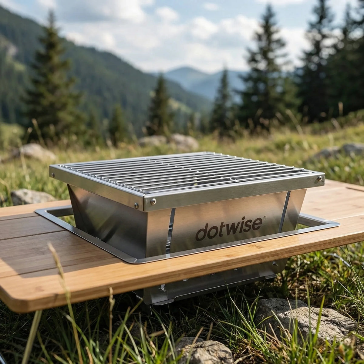 Collapsible Outdoor Barbecue Grill for Convenient Cooking