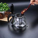 Kreative Glas-Teekanne mit abnehmbarem Edelstahl-Infuser