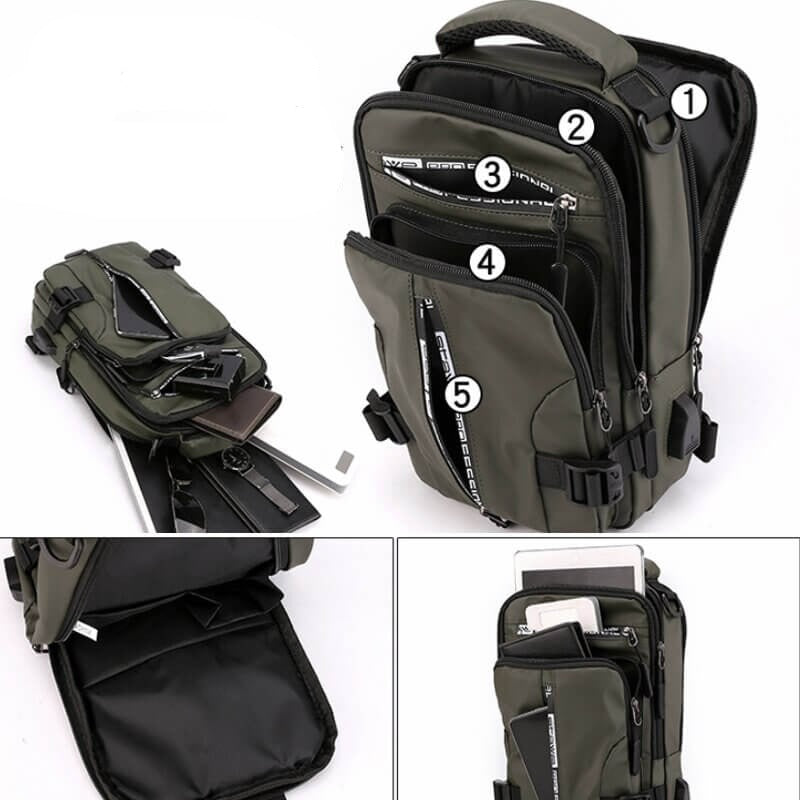 Waterproof Oxford Shoulder Bag in Modern City Style