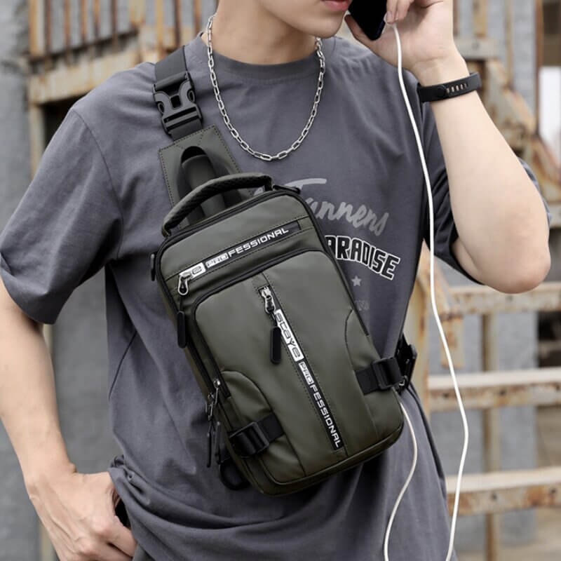 Waterproof Oxford Shoulder Bag in Modern City Style