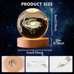 3D Crystal Ball Lamp with Light