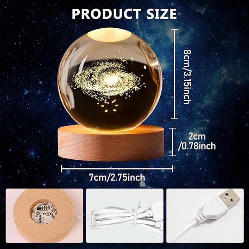 3D Crystal Ball Lamp with Light
