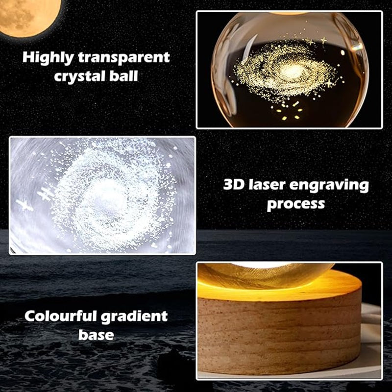 3D Crystal Ball Lamp with Light