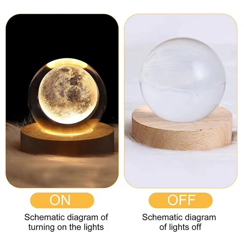 3D Crystal Ball Lamp with Light