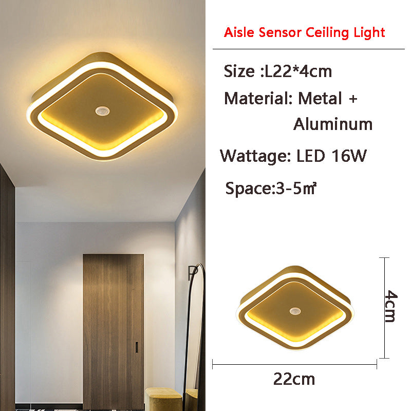 Luminex | Motion-Activated LED Ceiling Light with Sensor | Energy-Saving | Ideal for Hallways & Bathrooms