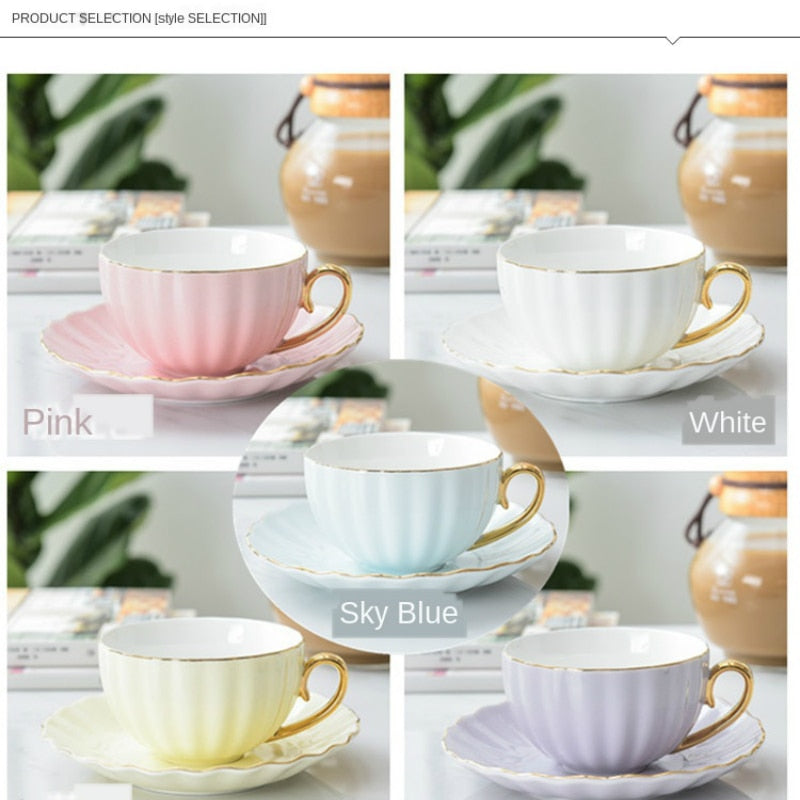 Creative Porcelain Cup and Saucer – Cute Design