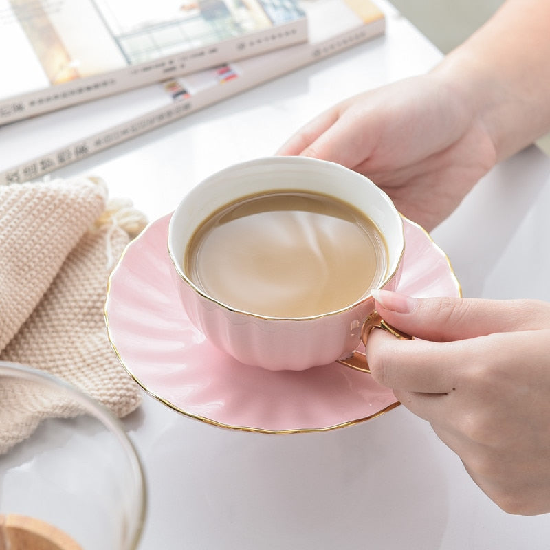 Creative Porcelain Cup and Saucer – Cute Design