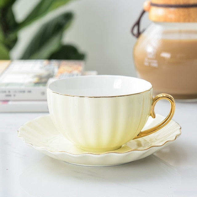 Creative Porcelain Cup and Saucer – Cute Design