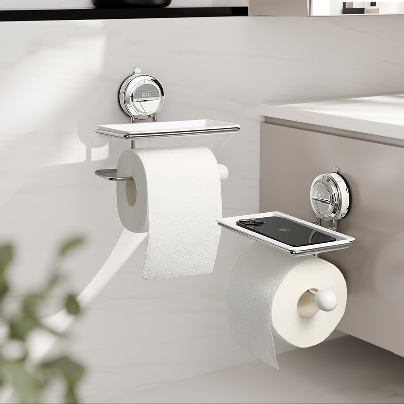 Stainless Steel Toilet Paper Holder without Drilling – Rust-Proof & Easy to Install