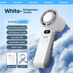 FrostWind Mini-Ventilator | Anpassbare Kühlung mit 100 Stufen | 3600 mAh Akku | Tragbar & Eis-Kühlung