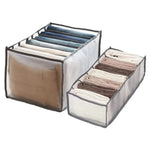 7-Fächer Kleiderschrank Organizer aus Netz für Kleidung