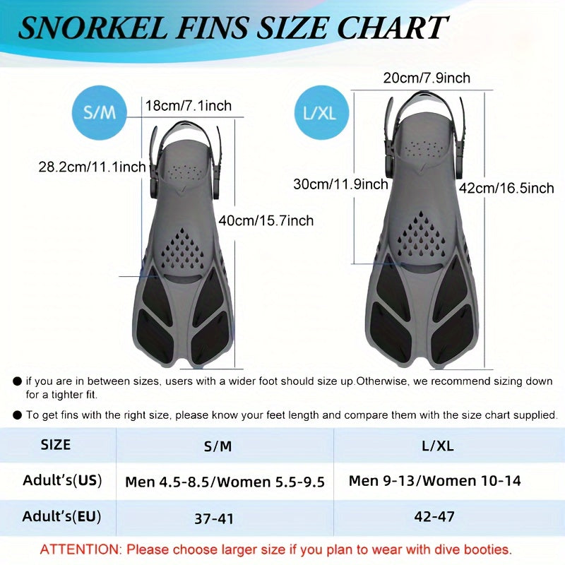 Adjustable Snorkel Fins – Open-Heel Design for Supreme Comfort