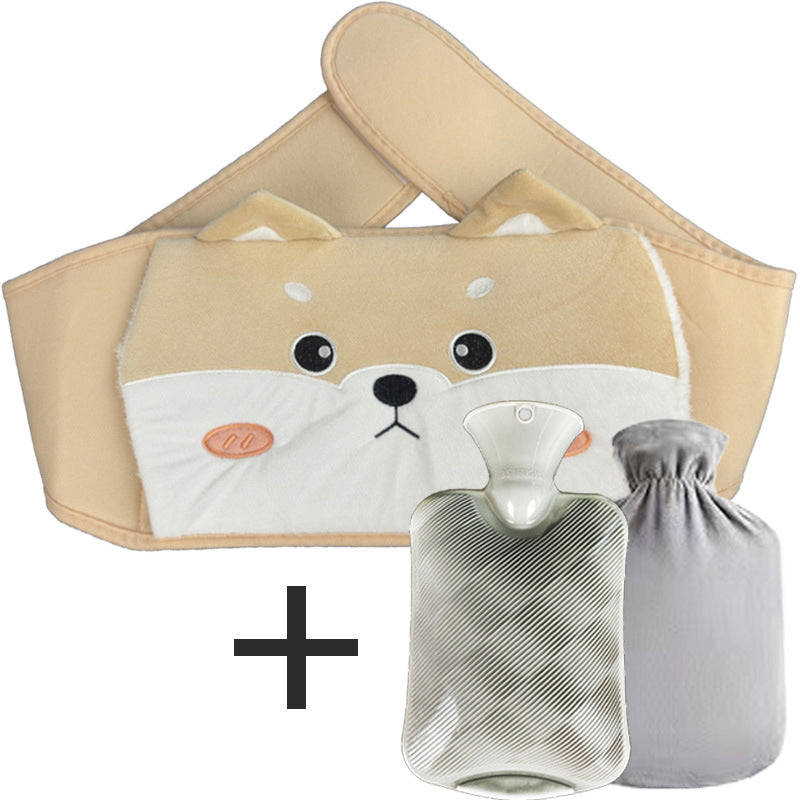 Plush Hot Water Bottle Belt for Pain Relief