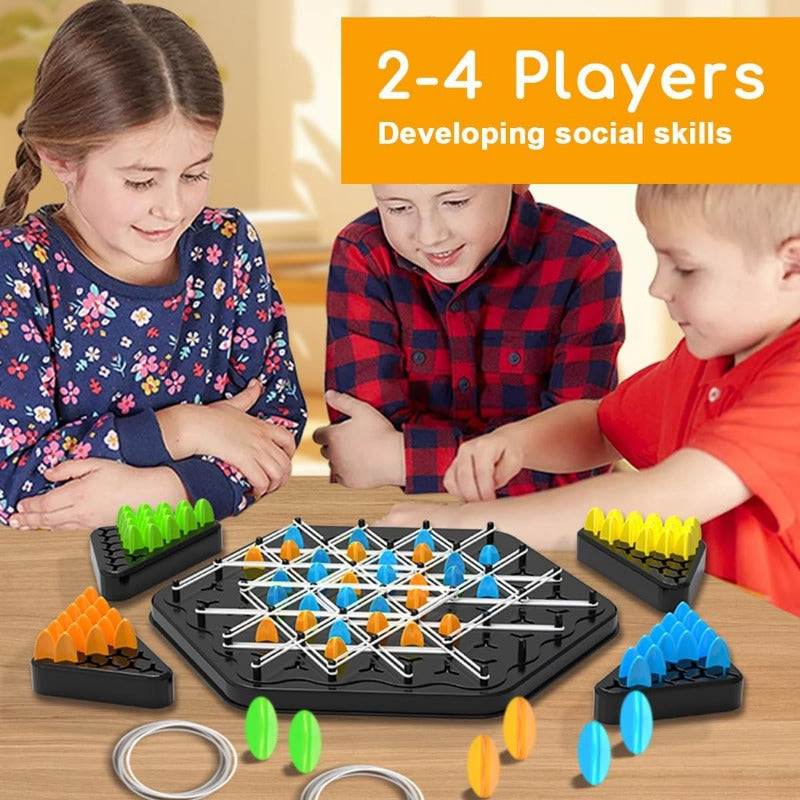 Faszination Dreieck: Strategisches Spiel mit Gummibändern