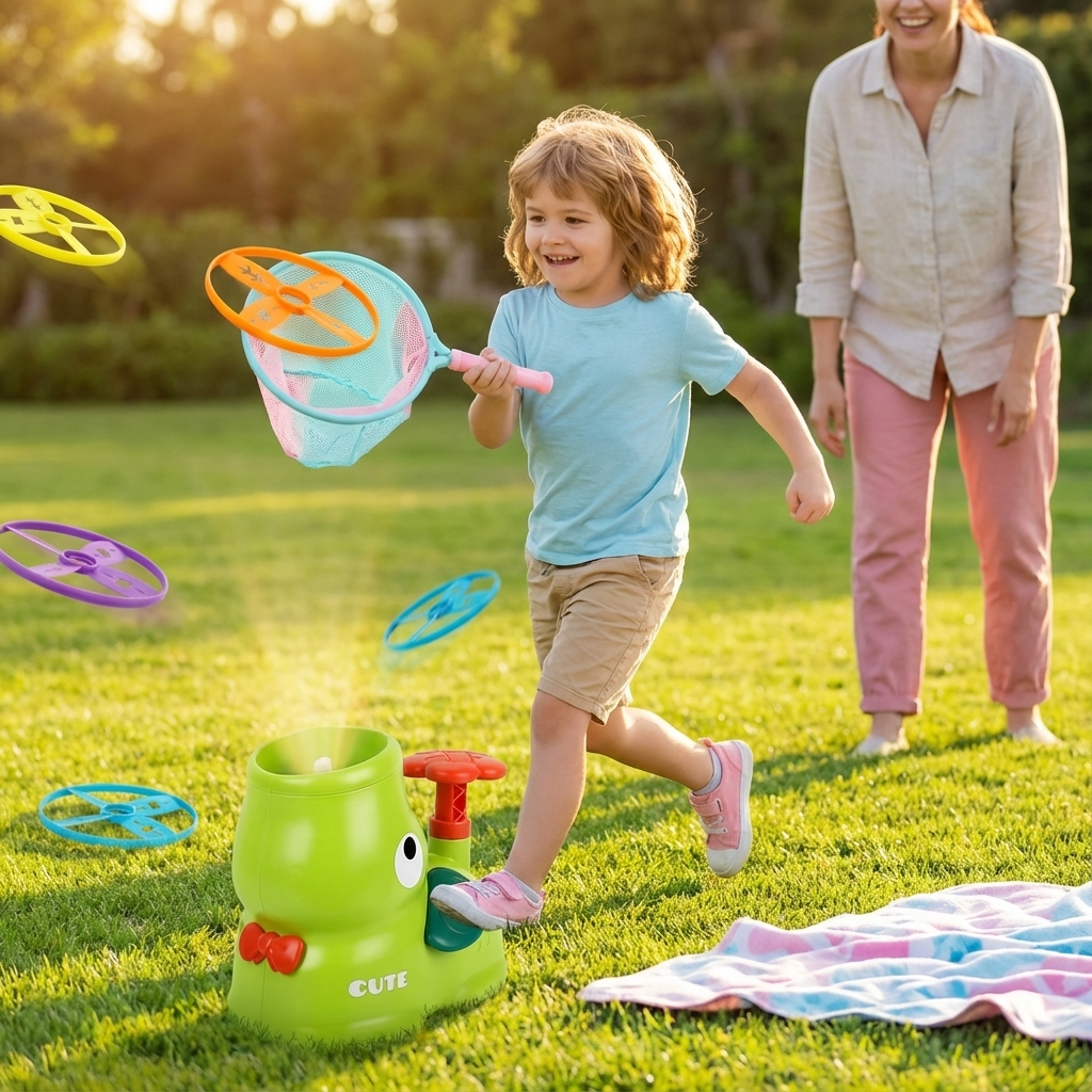 Landing Net Toy for Frisbee Throwing Game