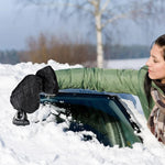 WinterWächter Eiskratzer mit Fleecehandschuh | Warm & Wasserdicht | Kratzschutz für Ihr Fahrzeug