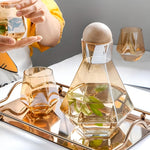 Elegant Carafe Set with 4 Glasses – Stylish and Practical | 5-Piece Set for Water, Juice, and Wine | Glanzzeit