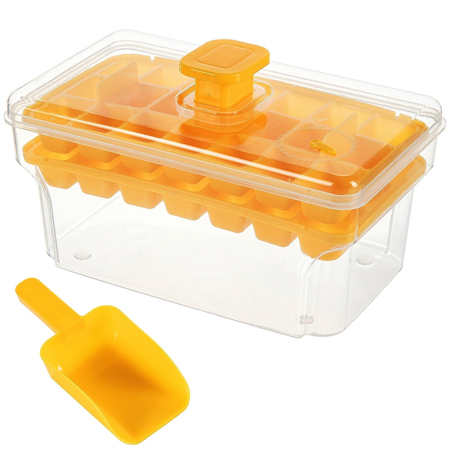 Eiszauber Eiswürfelform mit Deckel und Behälter | 68 Würfel | BPA-frei