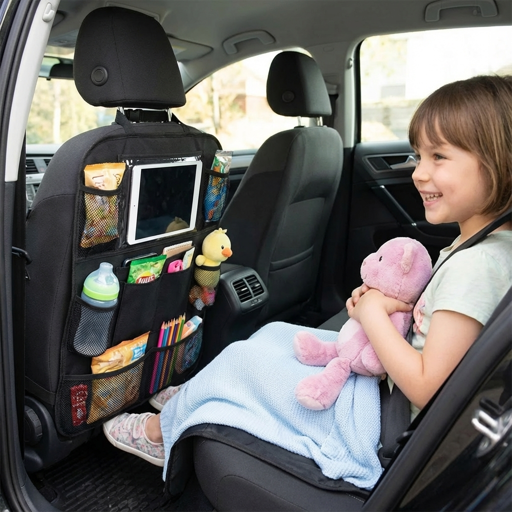 Car Seat Protector and Organizer for Children
