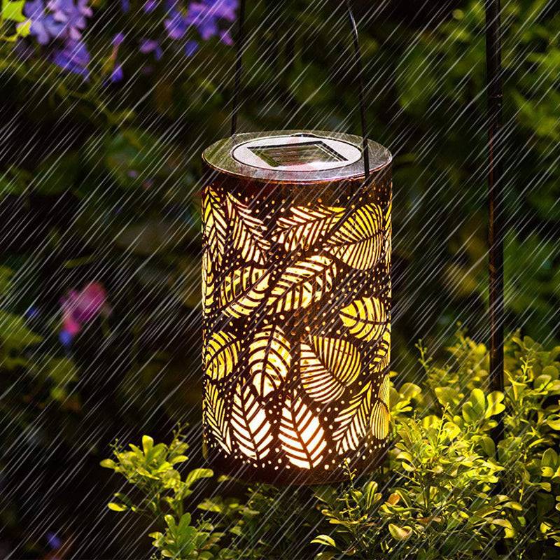 Solar Garden Lantern with Sunflower Motif