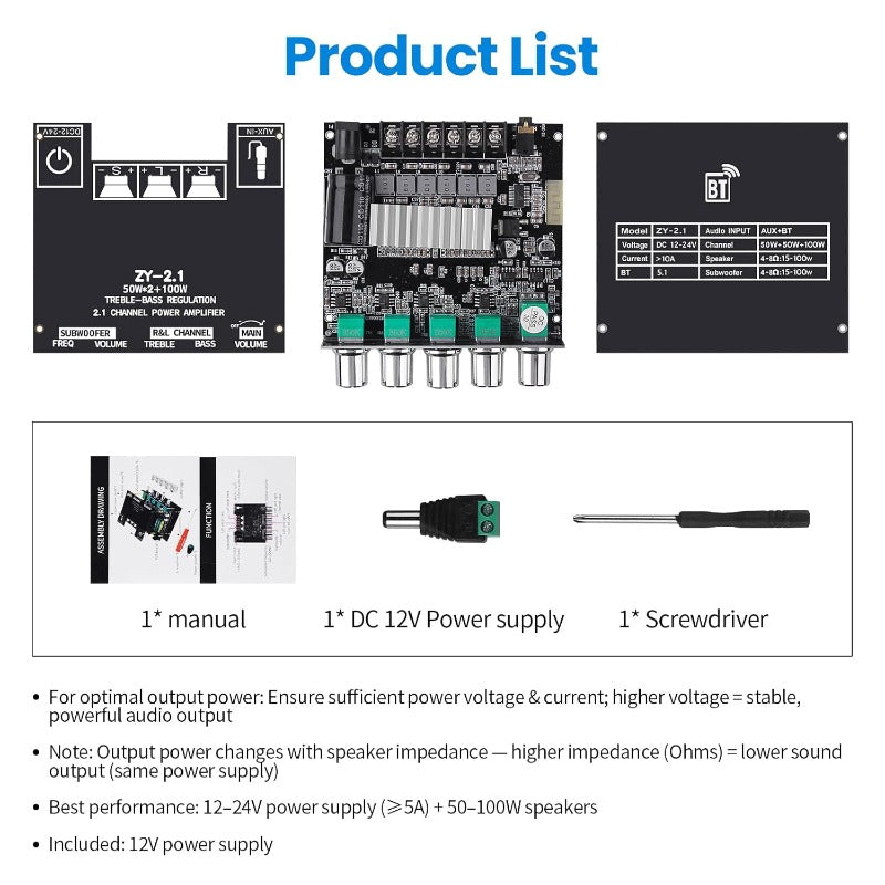 Bluetooth-Verstärkermodul 2.1 Kanal