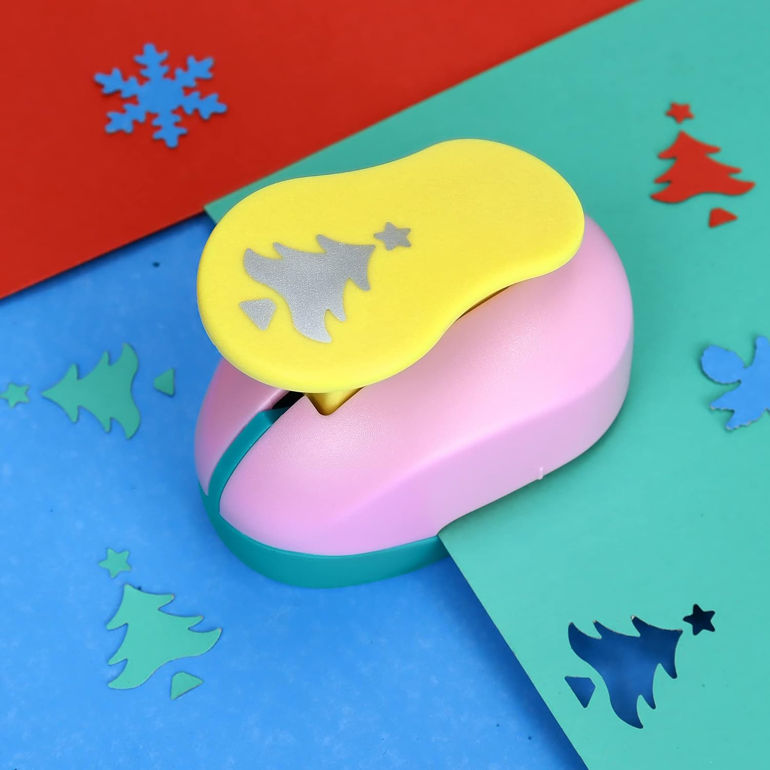 Paper punches with 15 unique designs made of durable plastic
