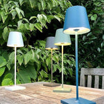 Modern cordless table lamp with touch dimmer and rechargeable battery