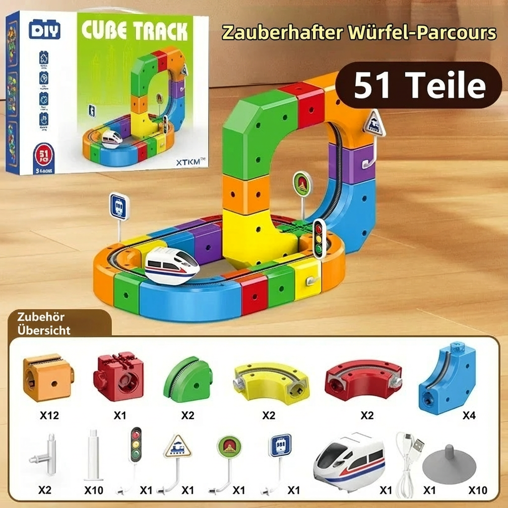 Toy Railway with Magical Cubes for Children
