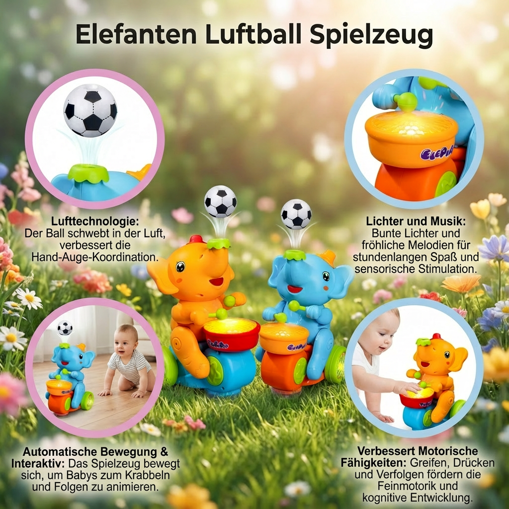 Elephant-shaped balloon toy
