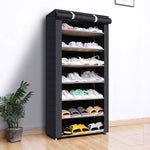 Shoe Cabinet with Fabric Cover and Sturdy Steel Frame – 6 or 8 Compartments