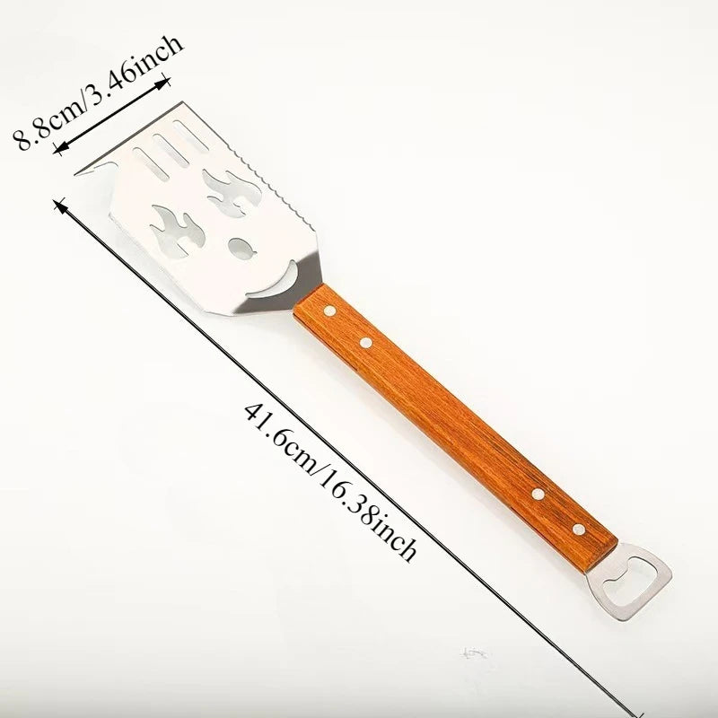 GrillKünstler 7-in-1 Multifunktionaler Grillhelfer aus Edelstahl